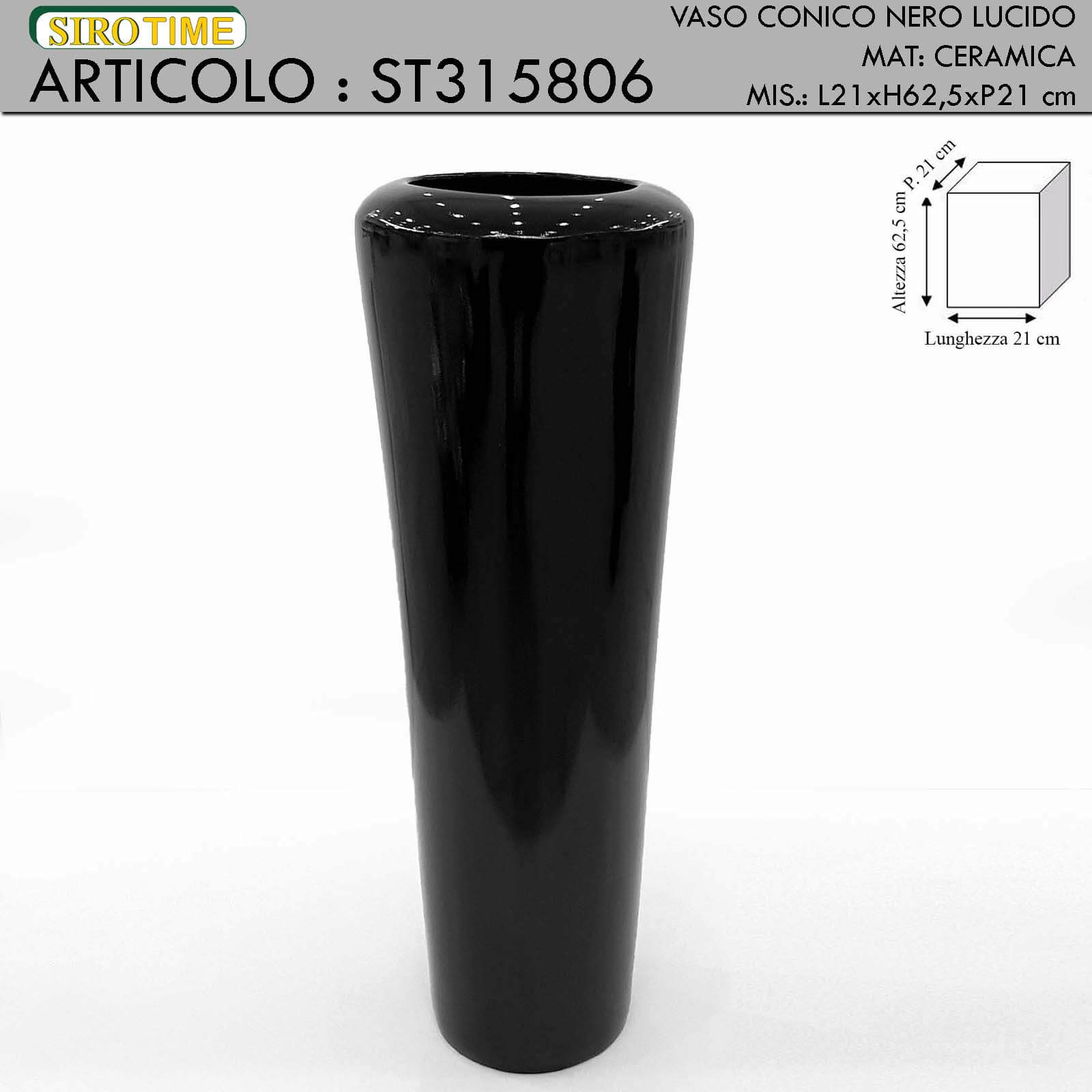 VASO CONICO CM.21X21X62.5