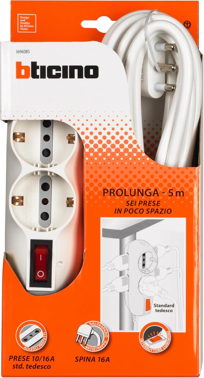 MULTIPRESA SLOT6 4+2 PRESE 16A BIANCA MULTIPRESA SLOT6 4+2 PRESE 16A BIANCA