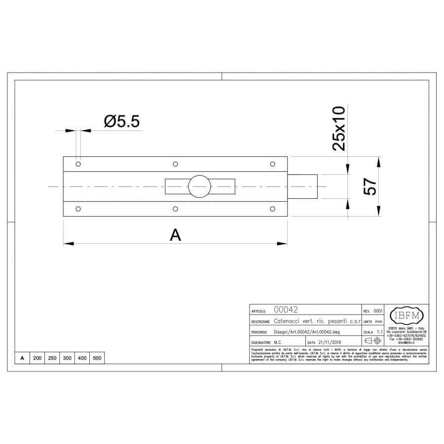 CATENACCI VERTICALI PESANTI CM.30