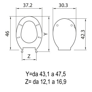 SEDILE WC TERMOINDURENTE Z2 BIANCO