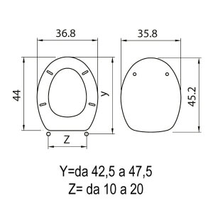 SEDILE WC LEGNO MDF UNIVERSALE P01