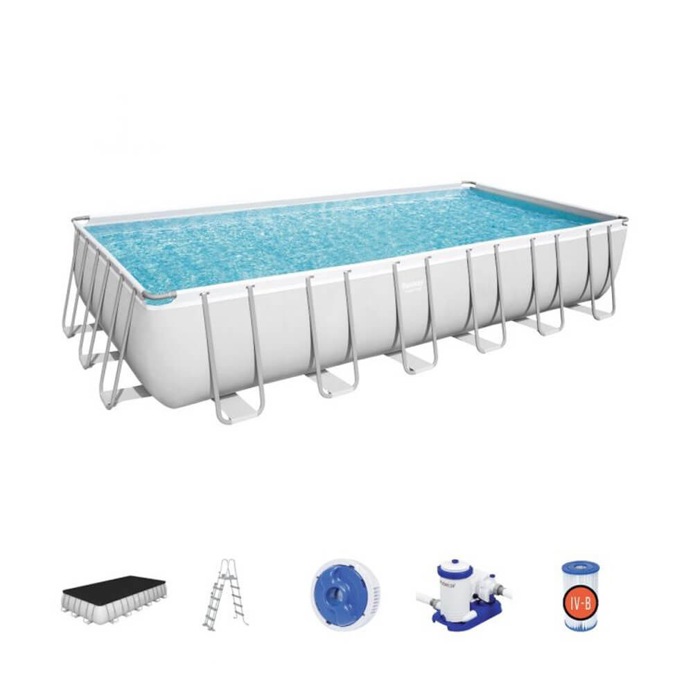 PISCINA RETTANGOLARE CON ACCESSORI 732X366X132