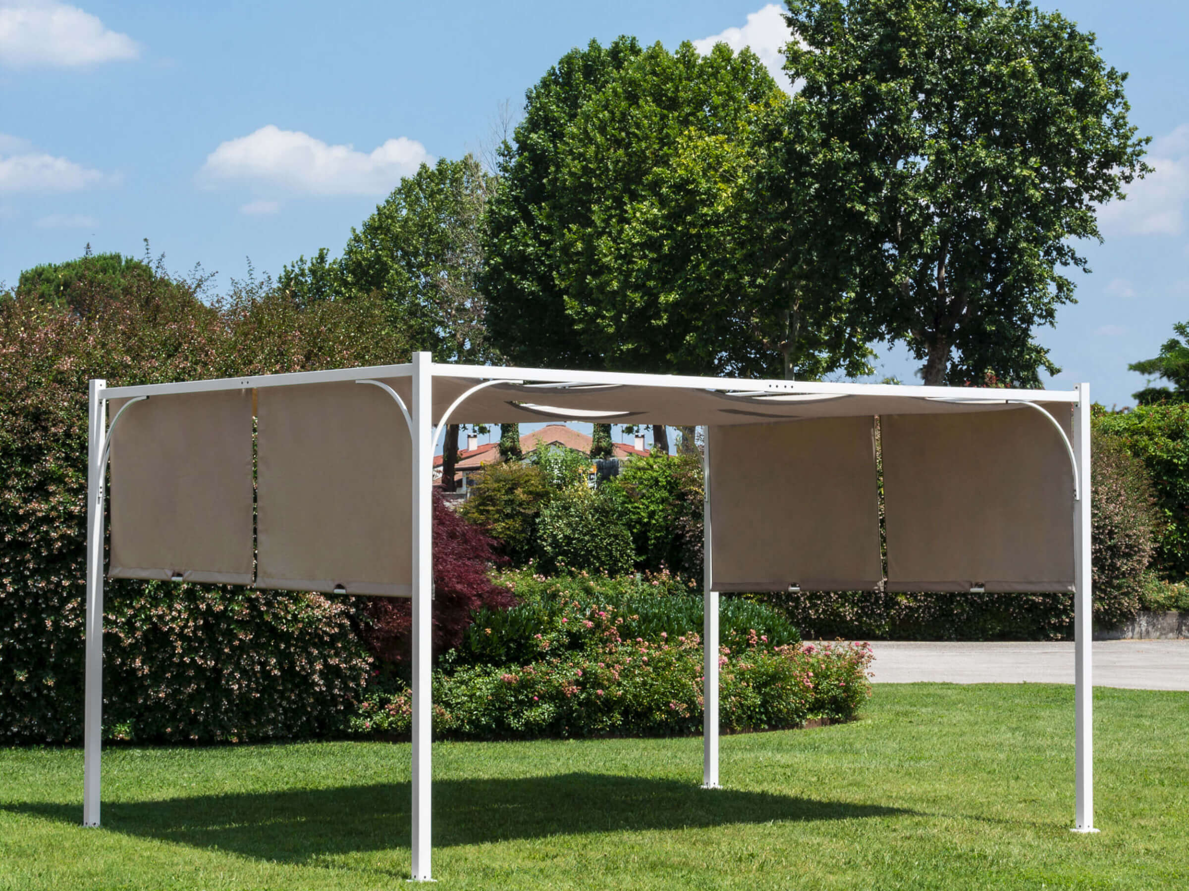 GAZEBO SLIDE 3X4 BIANCO-TORTORA