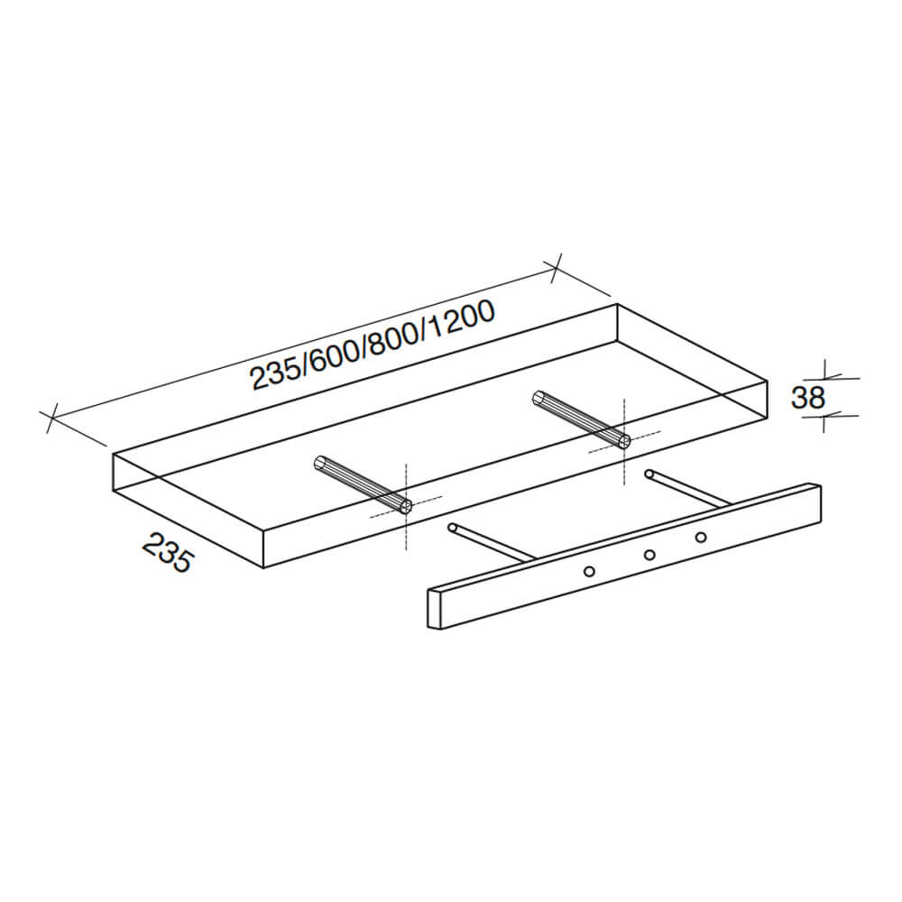 MENSOLA CM.23.5X23.5X3.8 ROVERE SONOMA