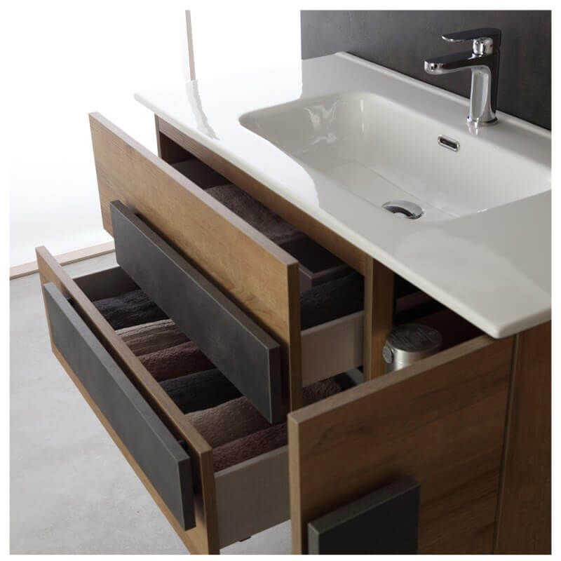 MOBILE BAGNO URBAN CM.80 2 CASSETTI+ANTA