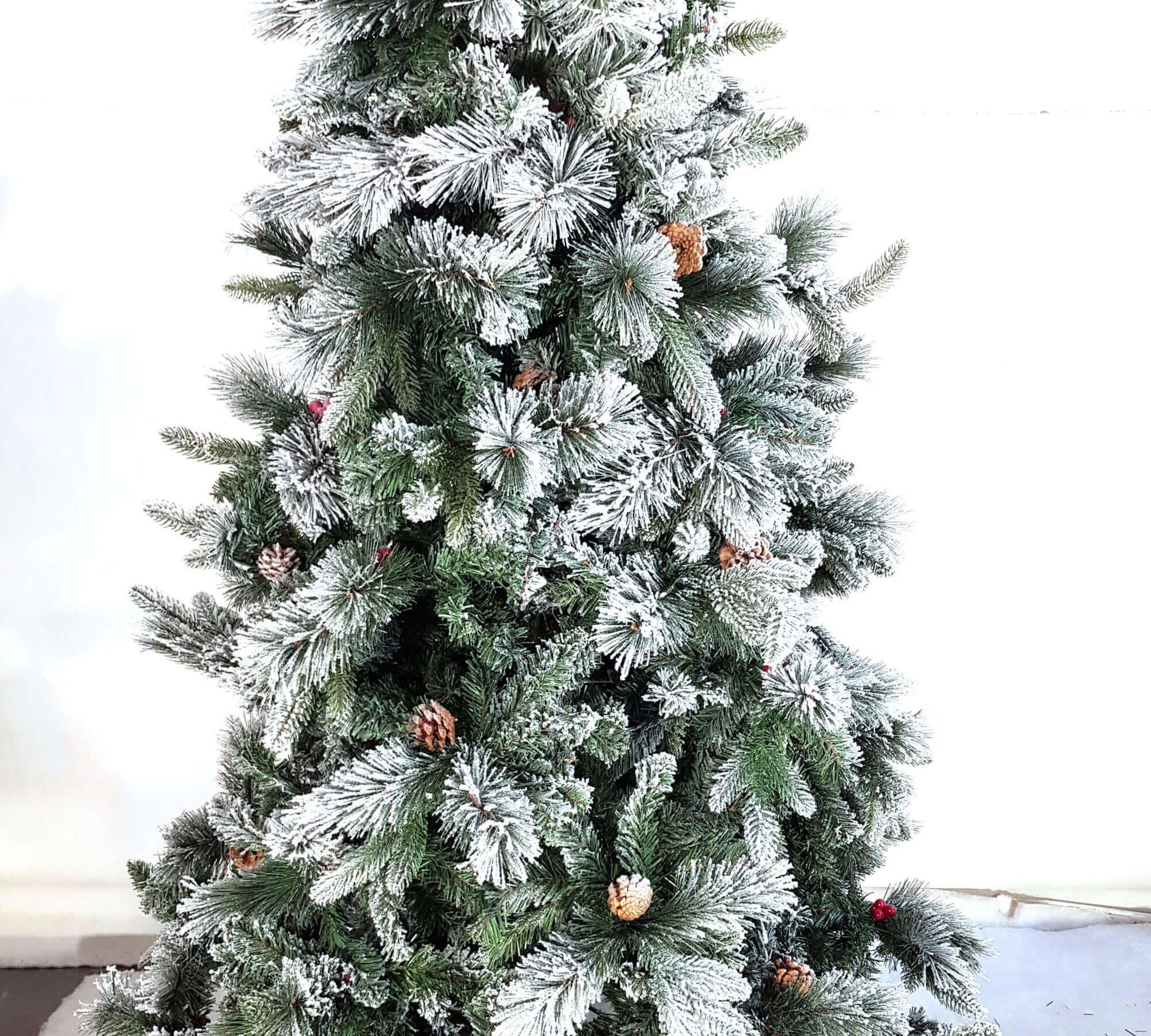 ALBERO DI NATALE INNEVATO CM.180 PVC E SILICONE