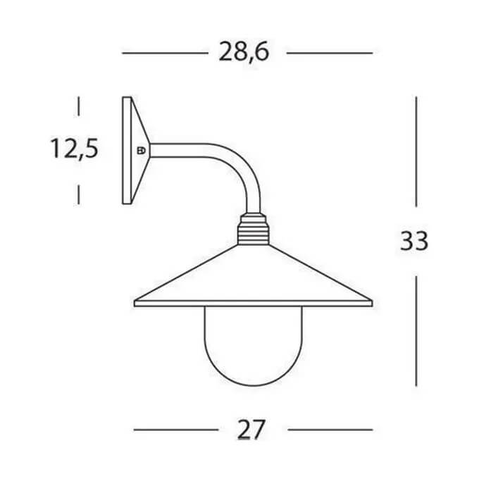 SPECTRE APPLIQUE IN BASSO E27 BIANCO