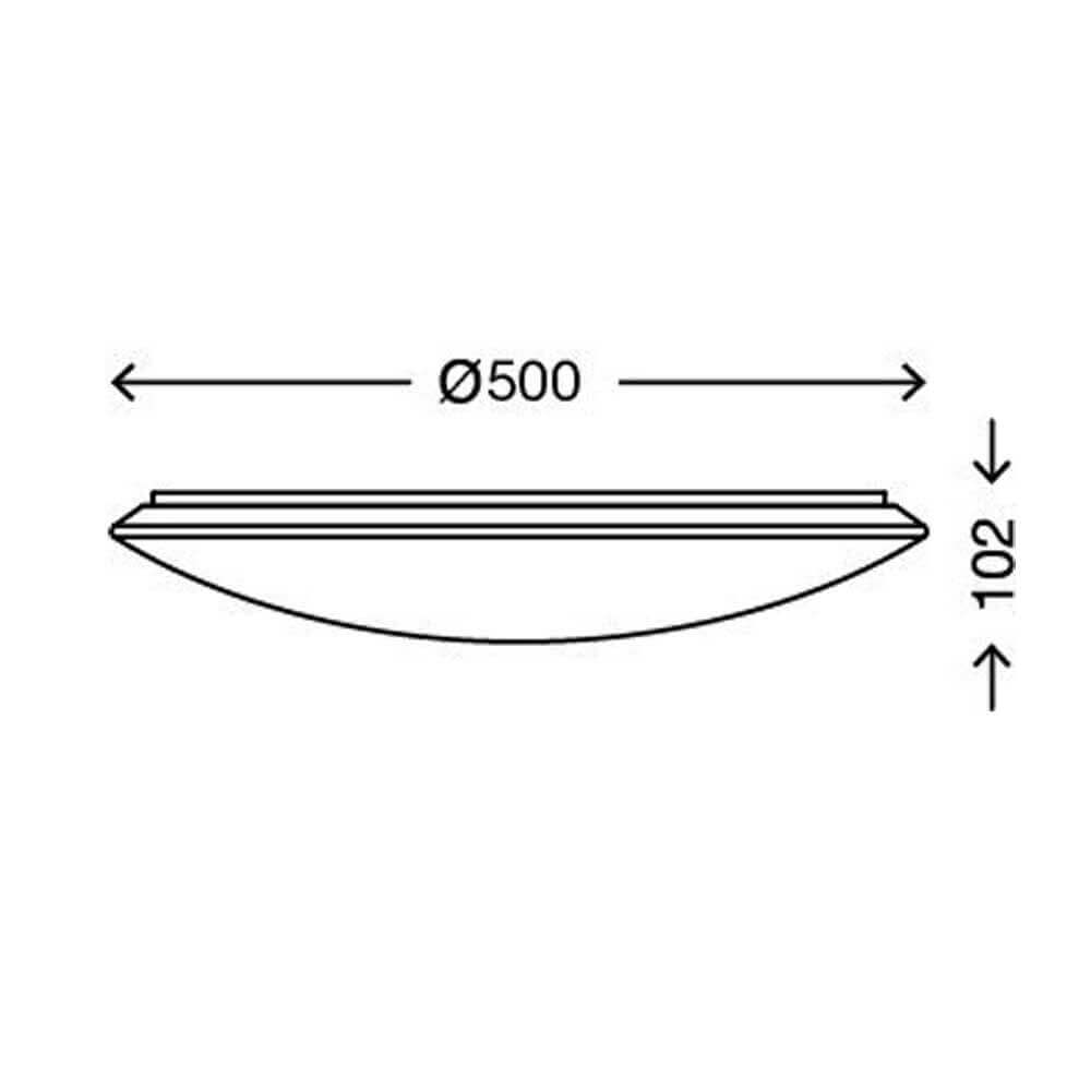 *VERB PLAFONIERA 1LED 48W D.49.5 B.CA C/TELECOMAND