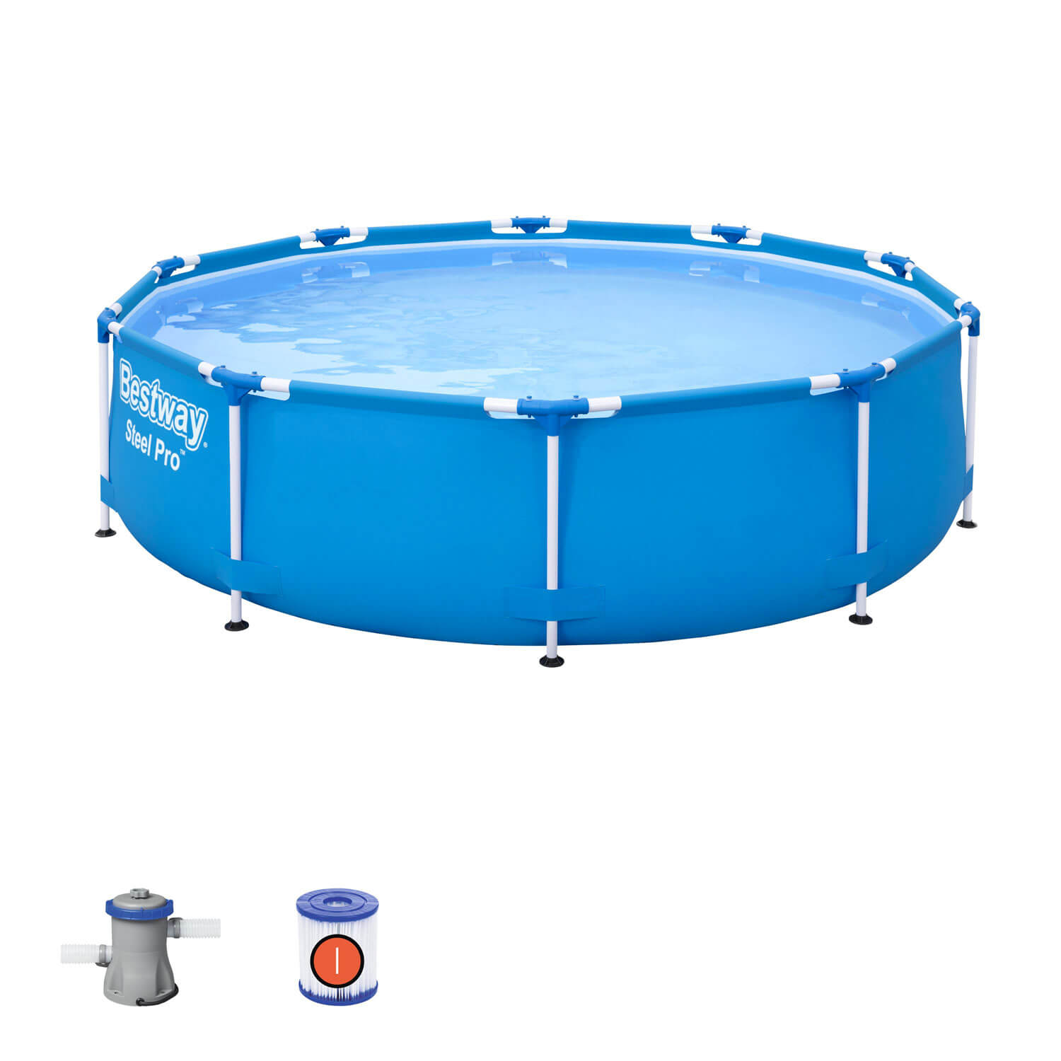 PISCINA STEEL PRO CM.305X76 CON FILTRO