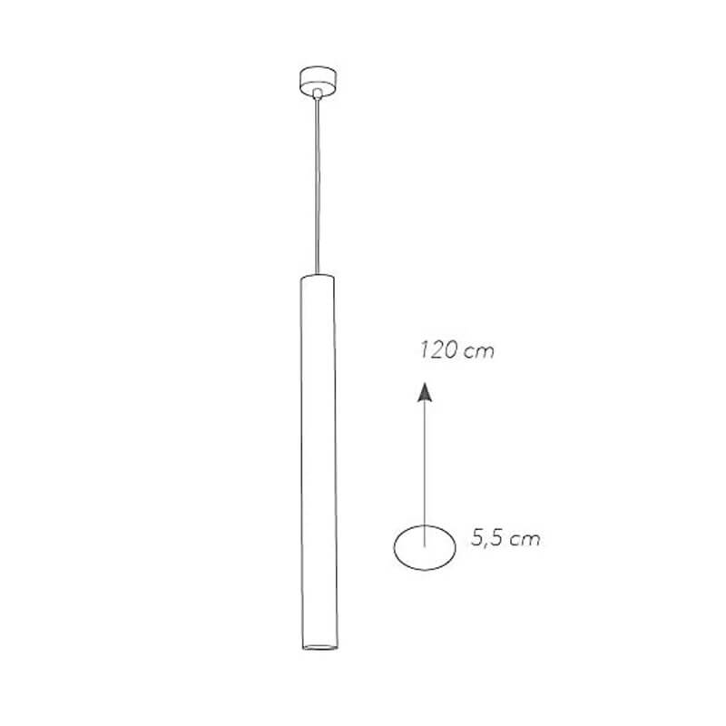 FLUKE SOSPENSIONE 1XGU10 CM.60 BIANCA