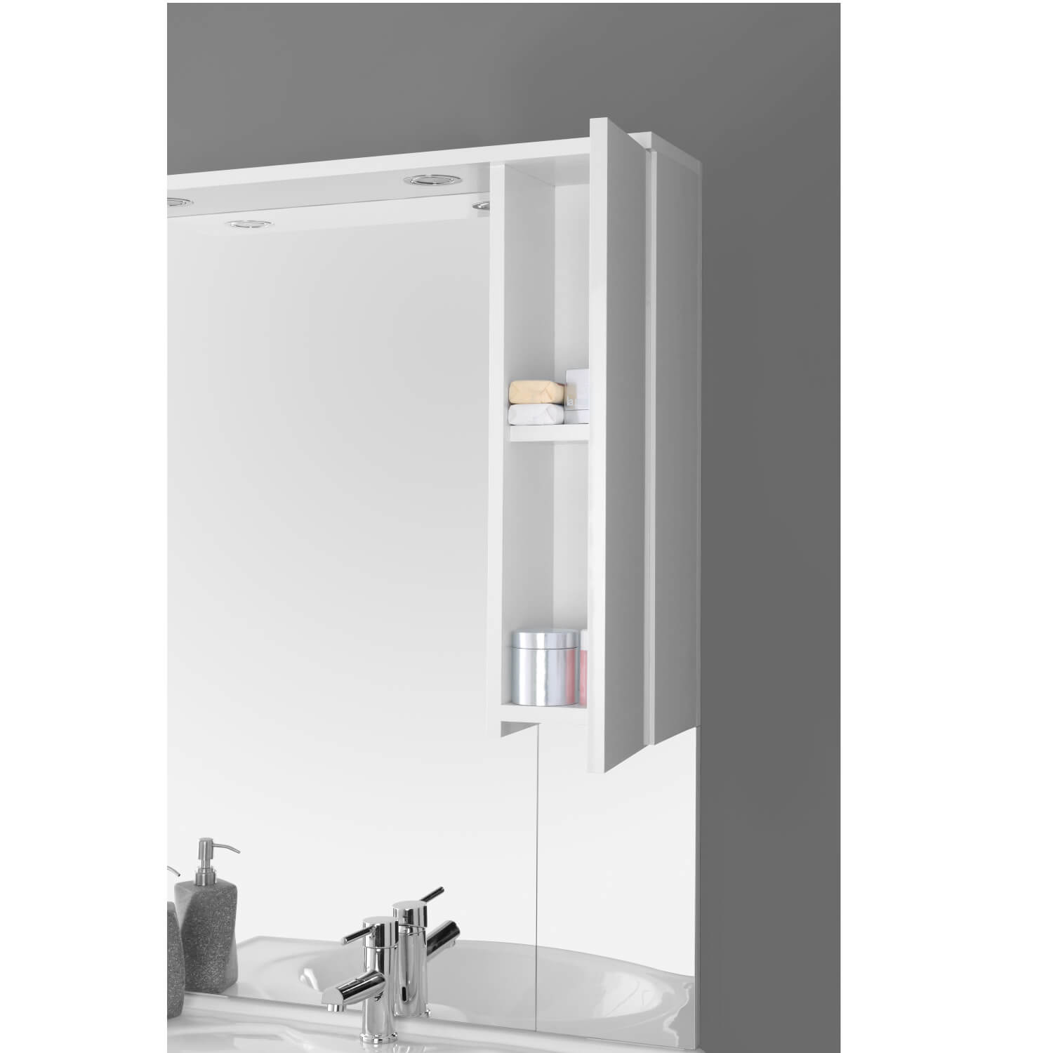 MOBILE BAGNO CM.80 2A 2C BIANCO