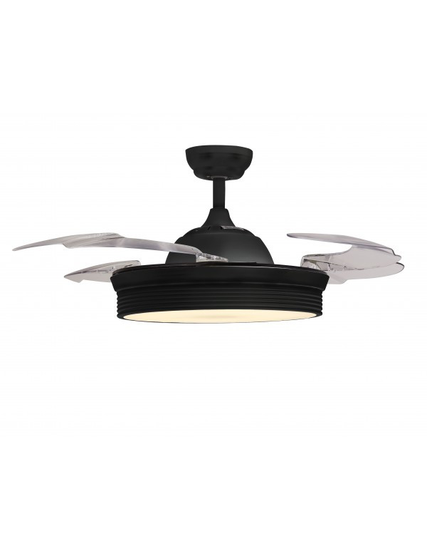 VENTILATORE A SOFFITTO PALE A SCOMPARS.CM.106 NERO