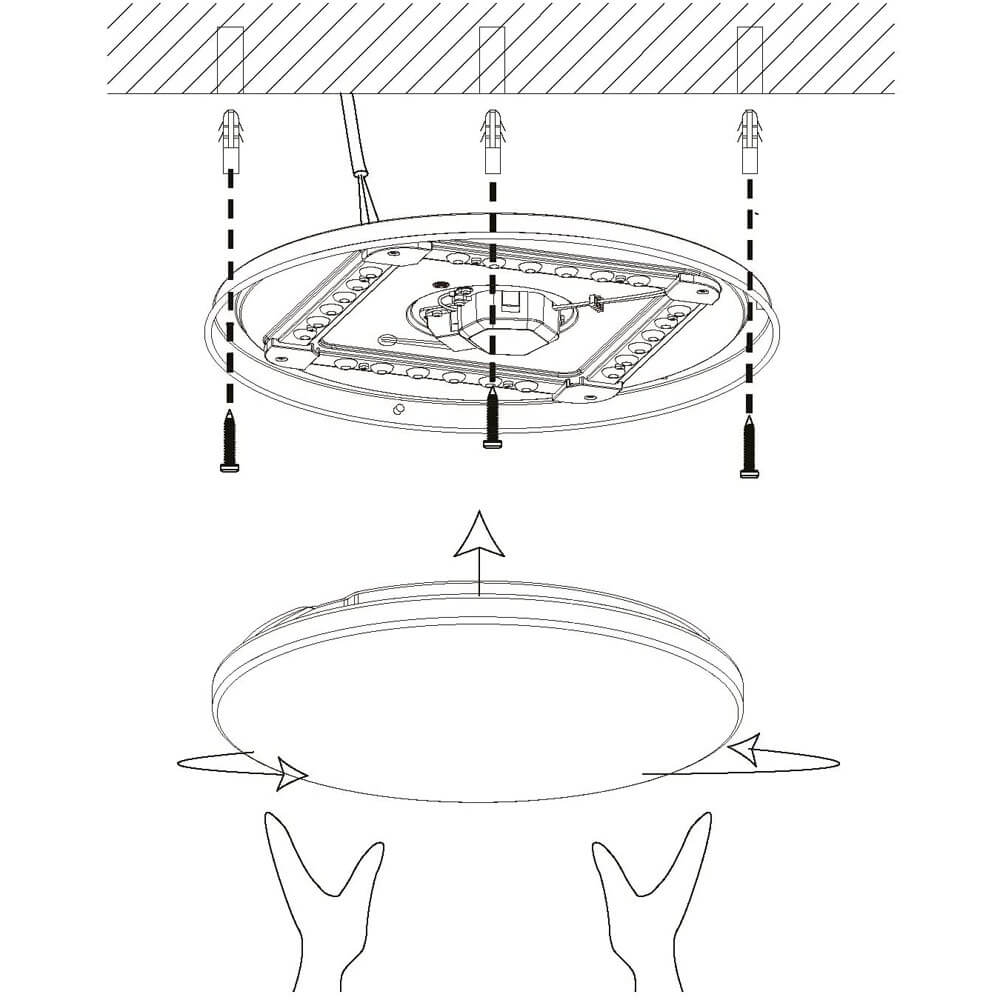 PLAFONIERA LED EFF.CRIST.CM.31 18W