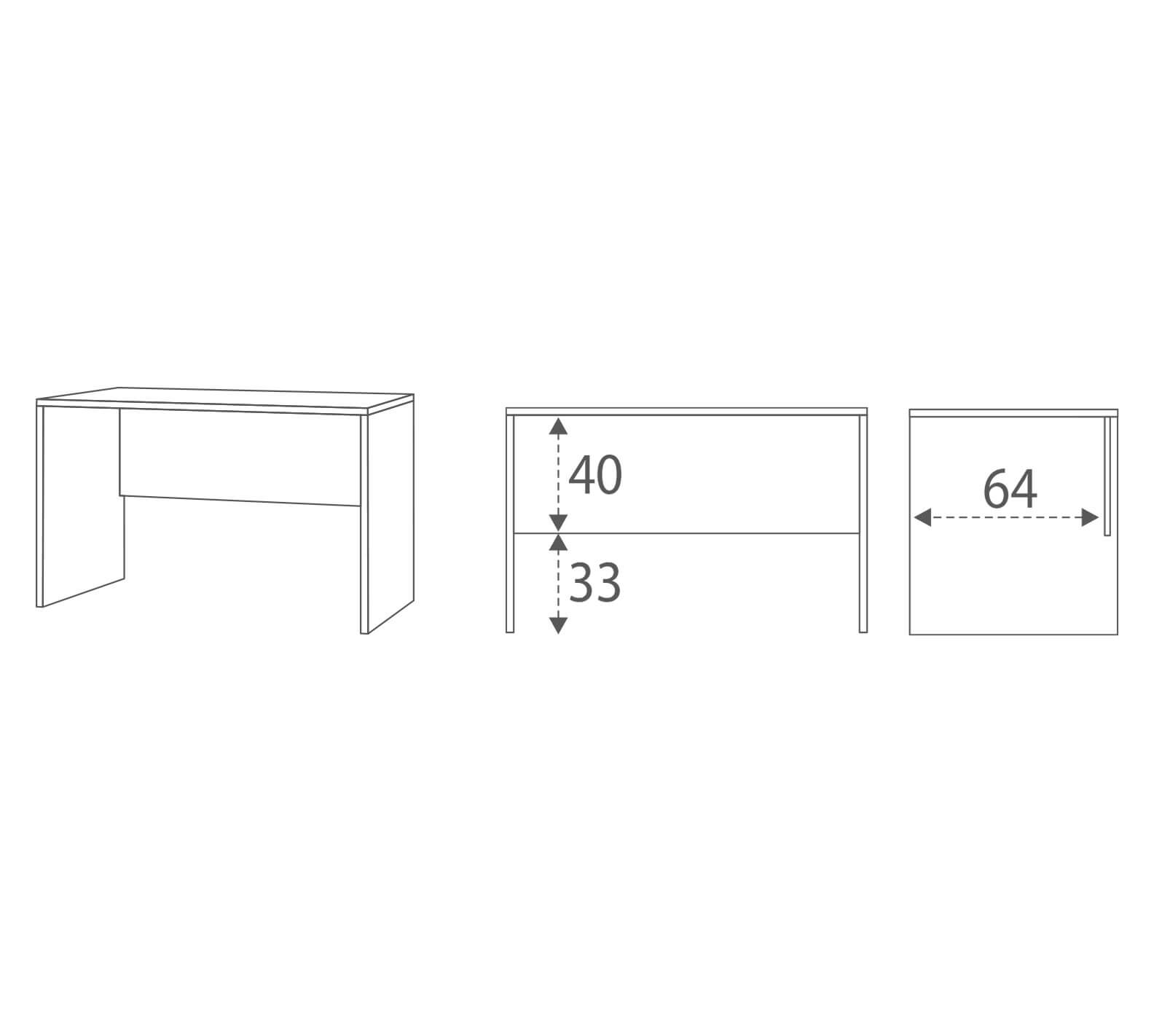 SCRIVANIA CM.120X69 CEMENTO