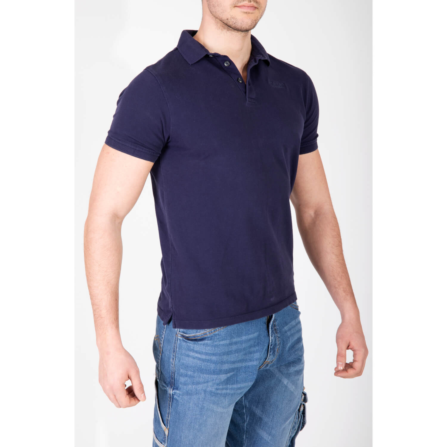 *POLO COTONE VINTAGE BLU 220GR L