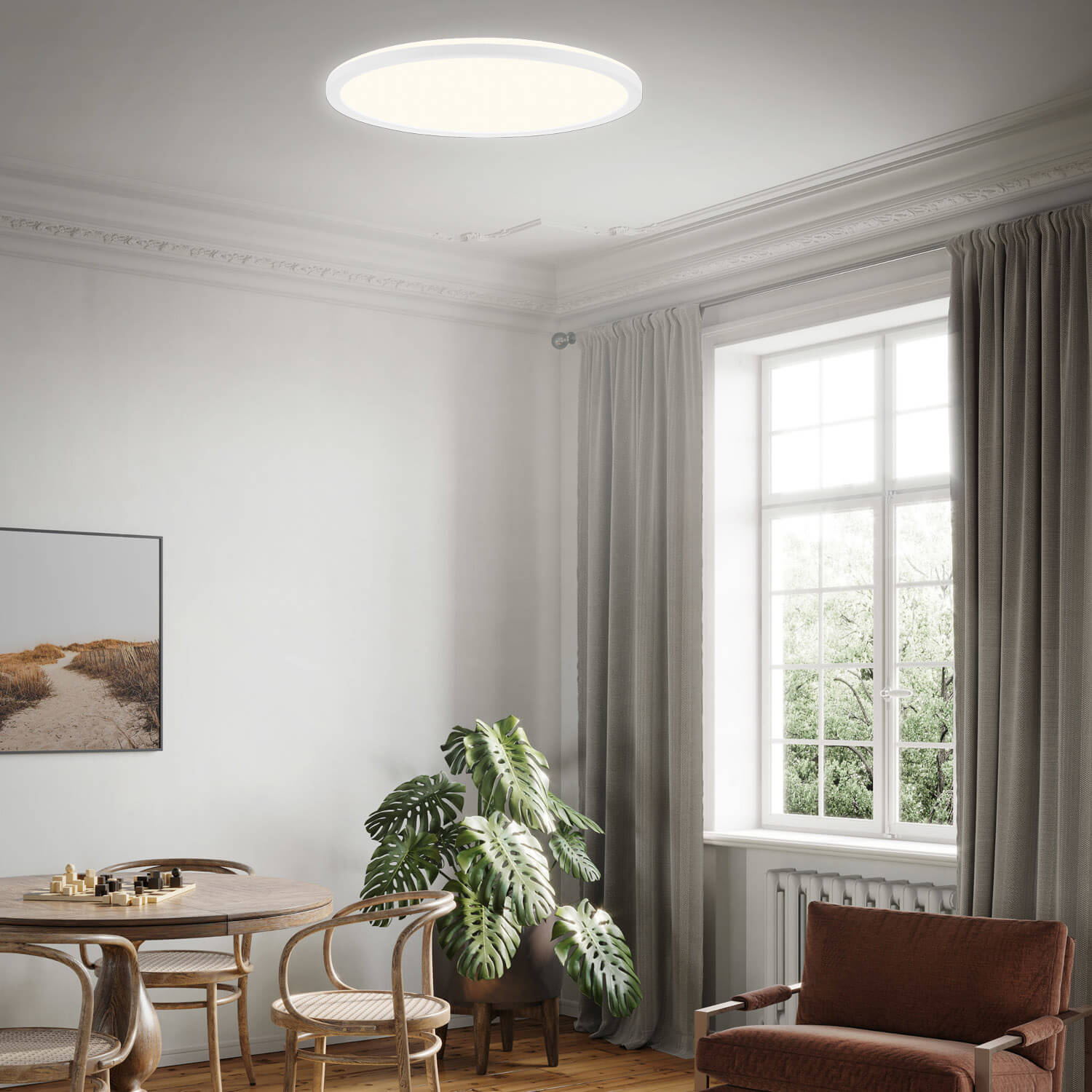 SLIM PLAFONIERA LED RETROILL.D.48 30W 4000K BIANCA