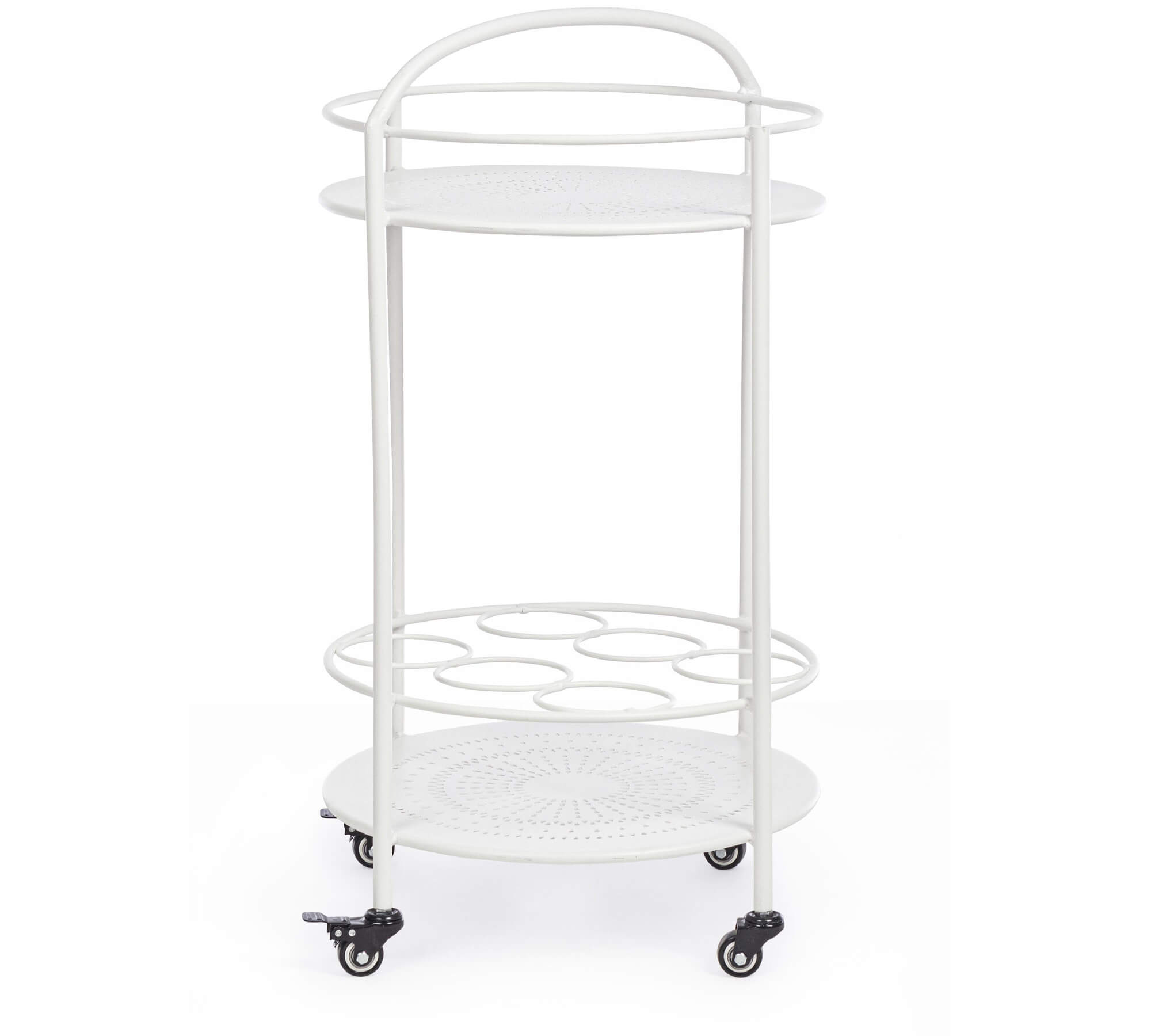 CARRELLO PORTA BOTTIGLIE BIANCO