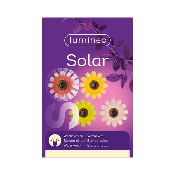 LAMPADA SOLARE FIORE H.14 ASS.4 COLORI