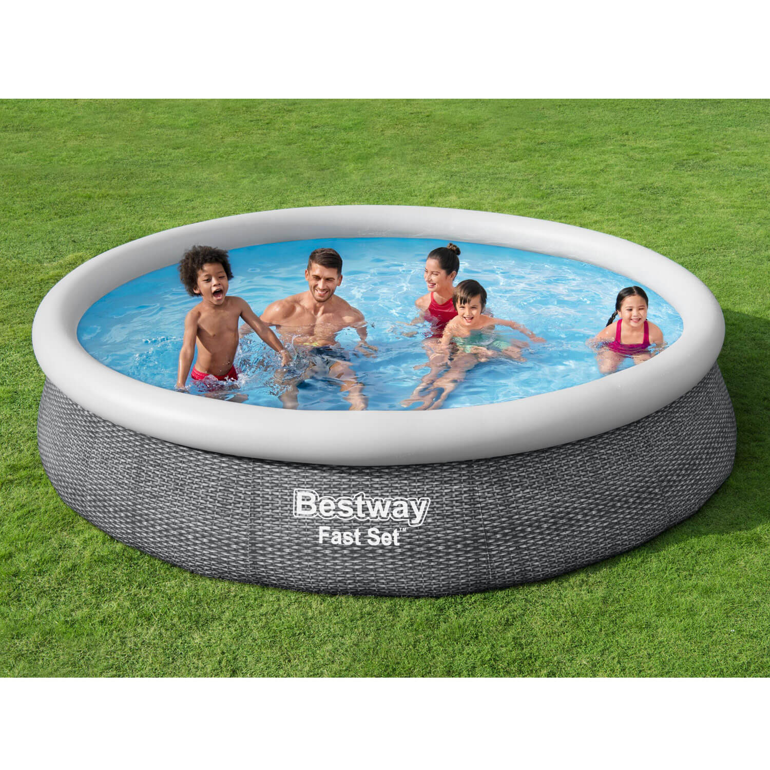 FAST PISCINA 3.66X76 EFFETTO RATTAN GRIGIO