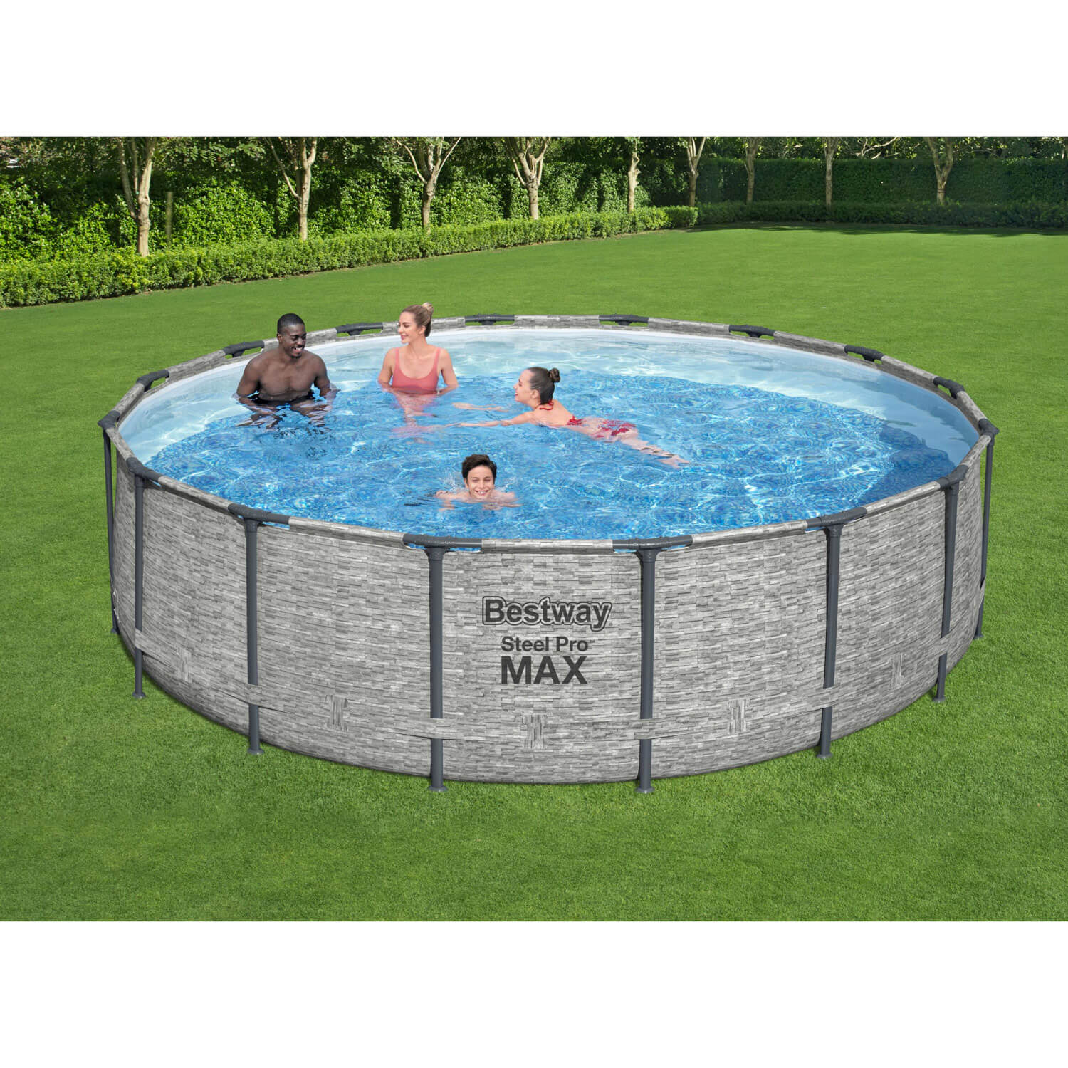 PISCINA STEEL PRO MAX 4.88X1.22M GRIGIA