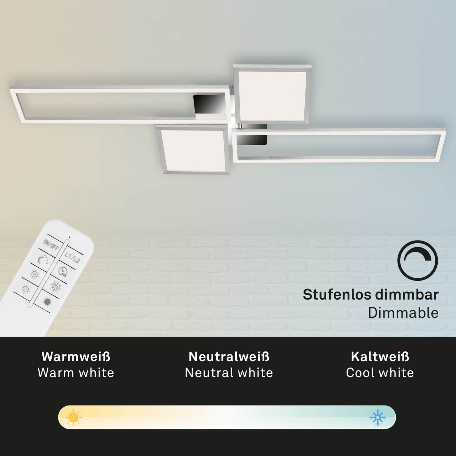 *FRAME PLAFONIERA LED 120X42 50 W.6000 LUMEN