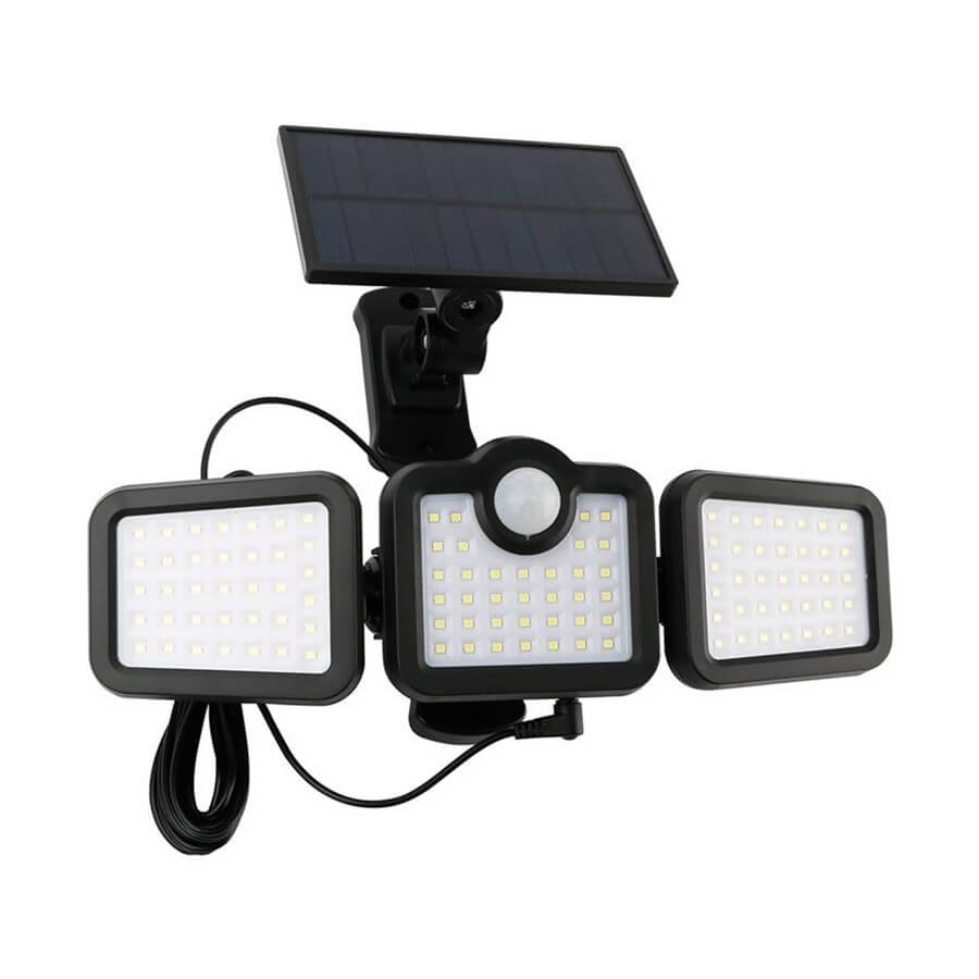 *PROIETTORE LED SOLARE C/SENSORE 600 LUMEN C/TELEC