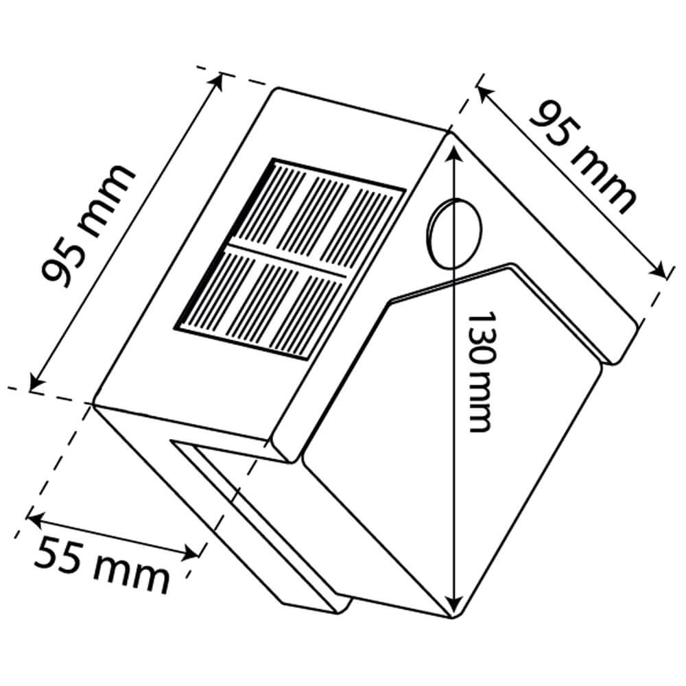 *LANTERNA SOLARE LED C/SENSORE 100 LUMEN