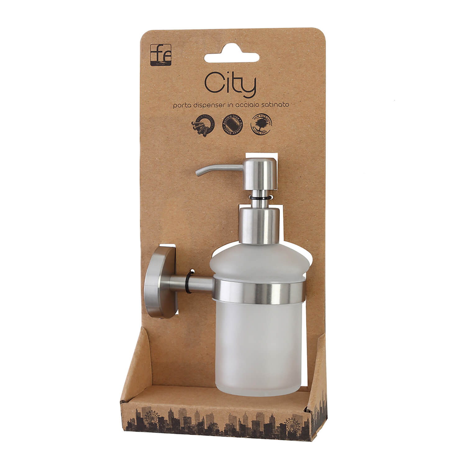 CITY DISPENSER SAPONE ACCIAIO SATINATO