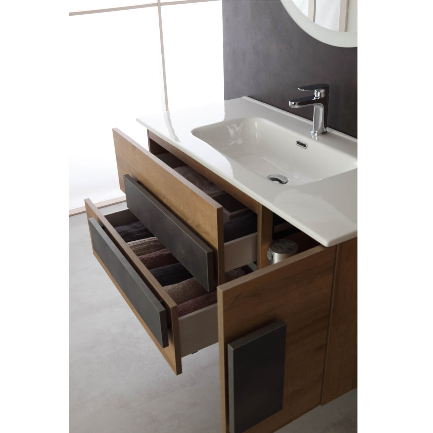 MOBILE BAGNO URBAN CM.100 2CASSETTI+ANTA