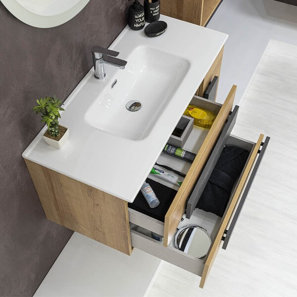 MOBILE BAGNO URBAN CM.100 2CASSETTI+ANTA