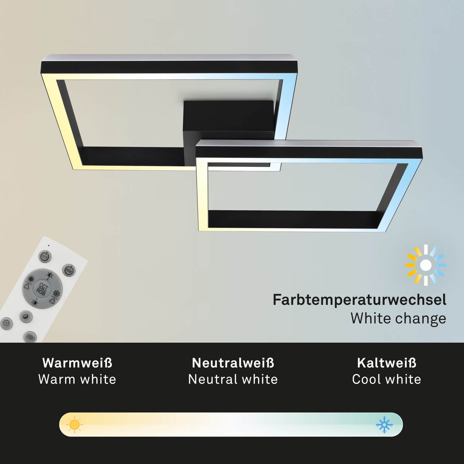 FRAME APPL.LED DIMM.84X57 40W NERO