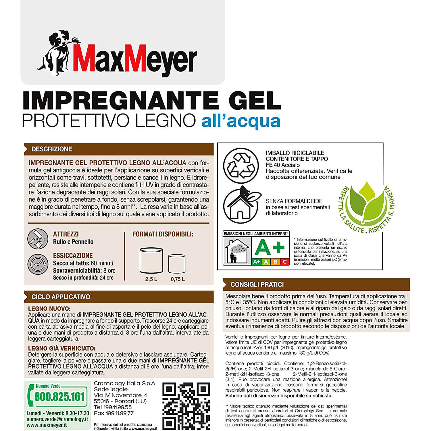 IMPREGNANTE ACQUA GEL BIANCO LT.0.75