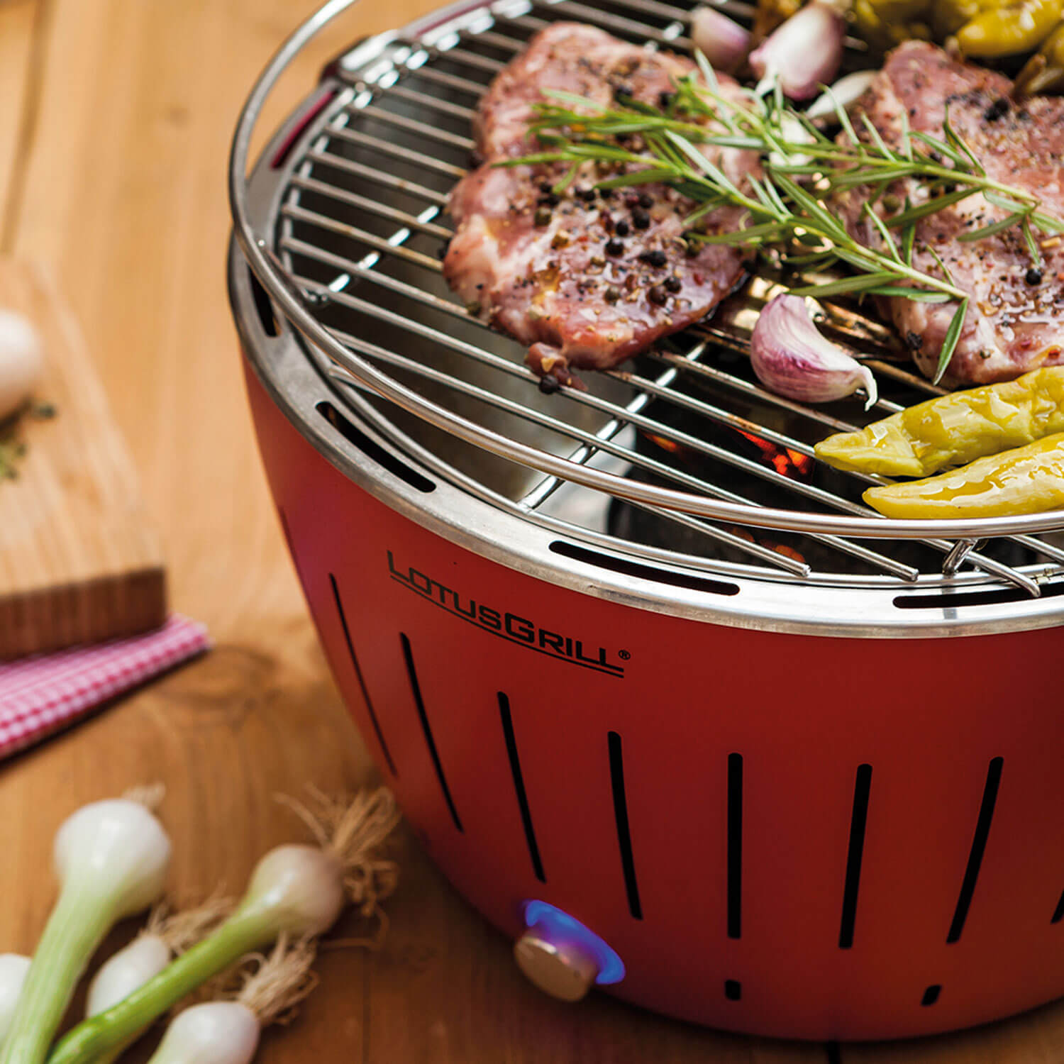 GRILL BARBECUE PORTATILE PER ESTERNO ROSSO