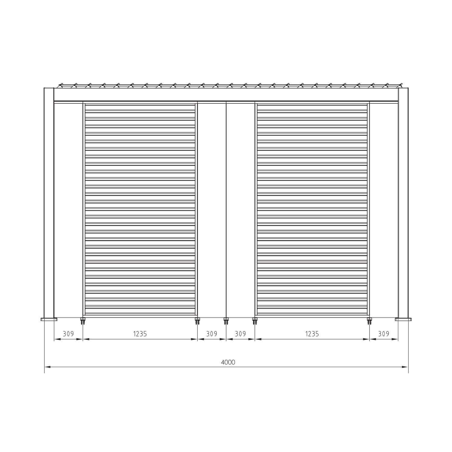 PERGOLA OCEAN MT.3X4 BIANCA