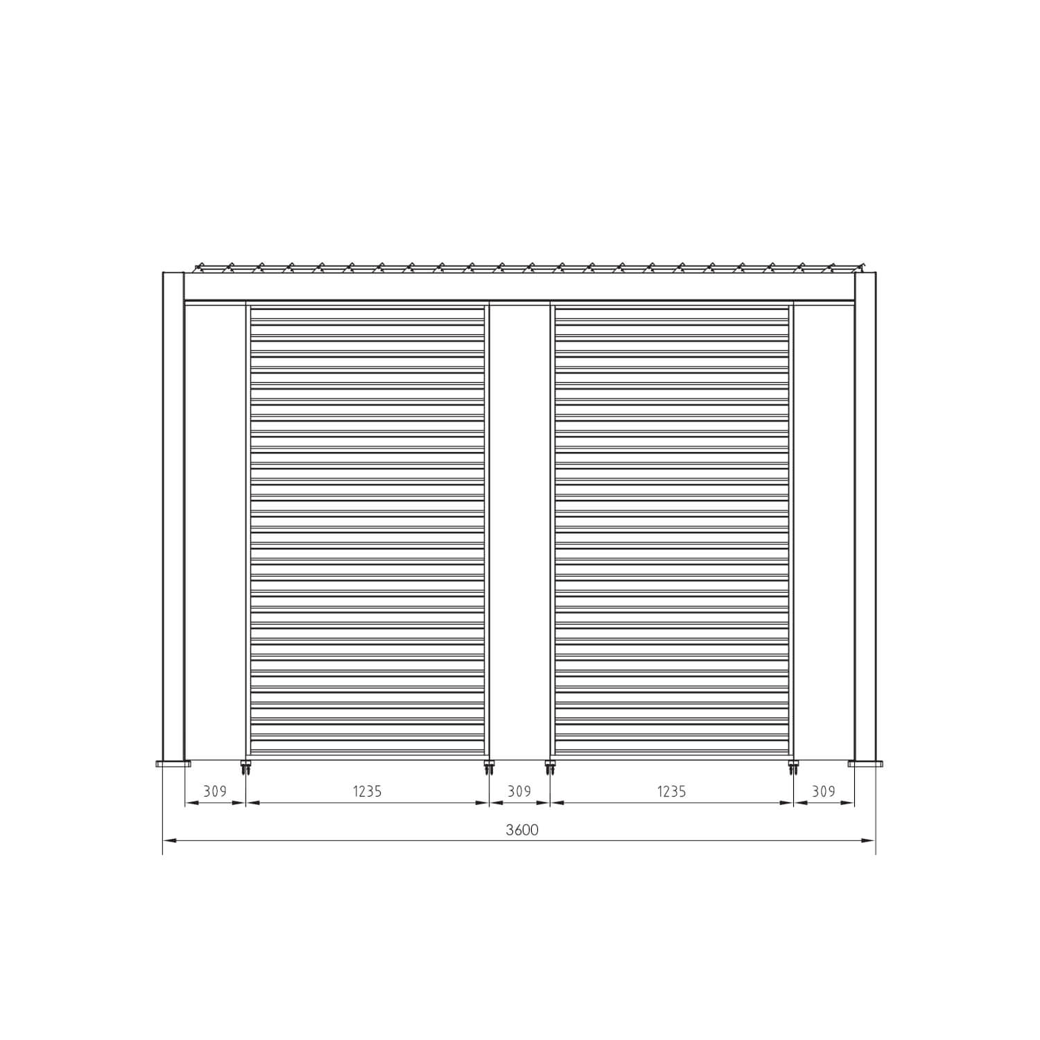 PERGOLA OCEAN 3.6X6 ANTRACITE