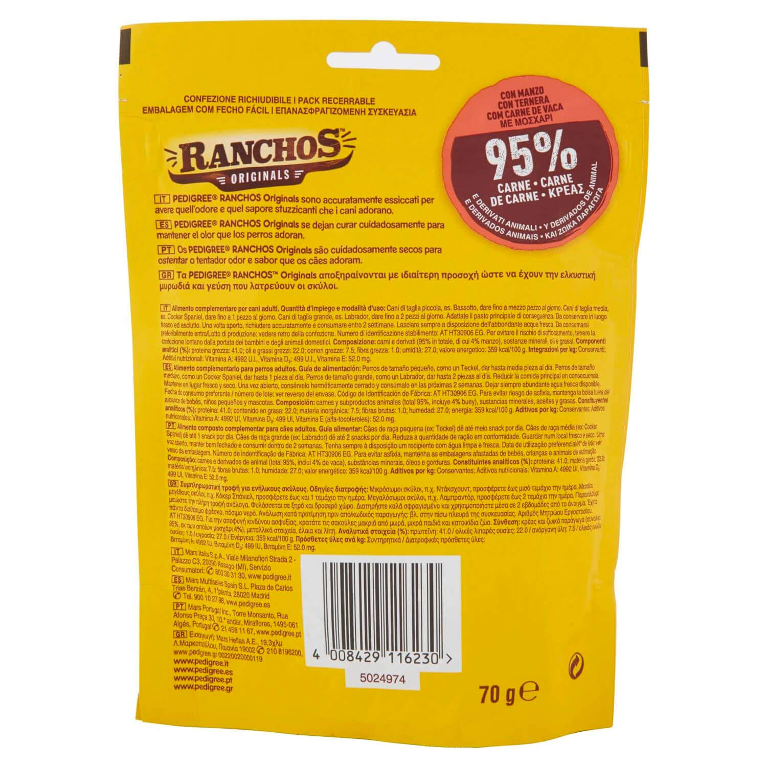 PEDIGREE RANCHORS MANZO 70G