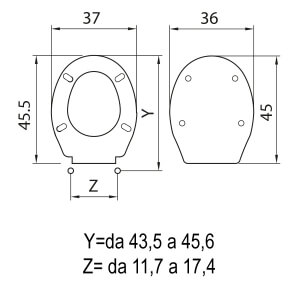 SEDILE WC Z-0 H011