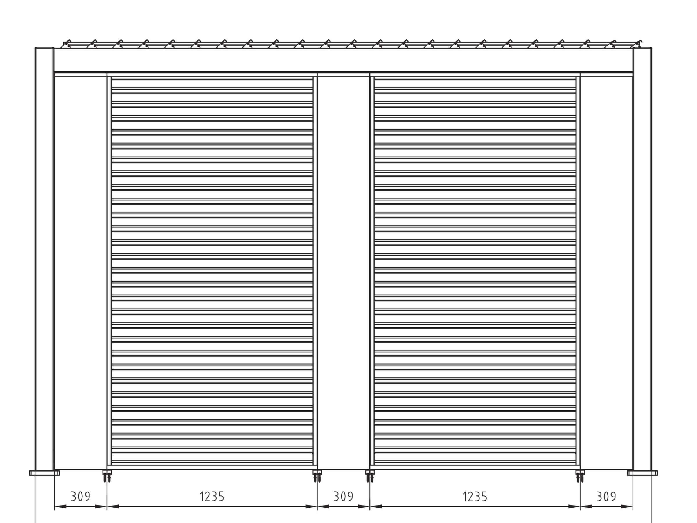 FRANGISOLE LATERALE PERGOLA OCEAN CM.123 ANTRACITE