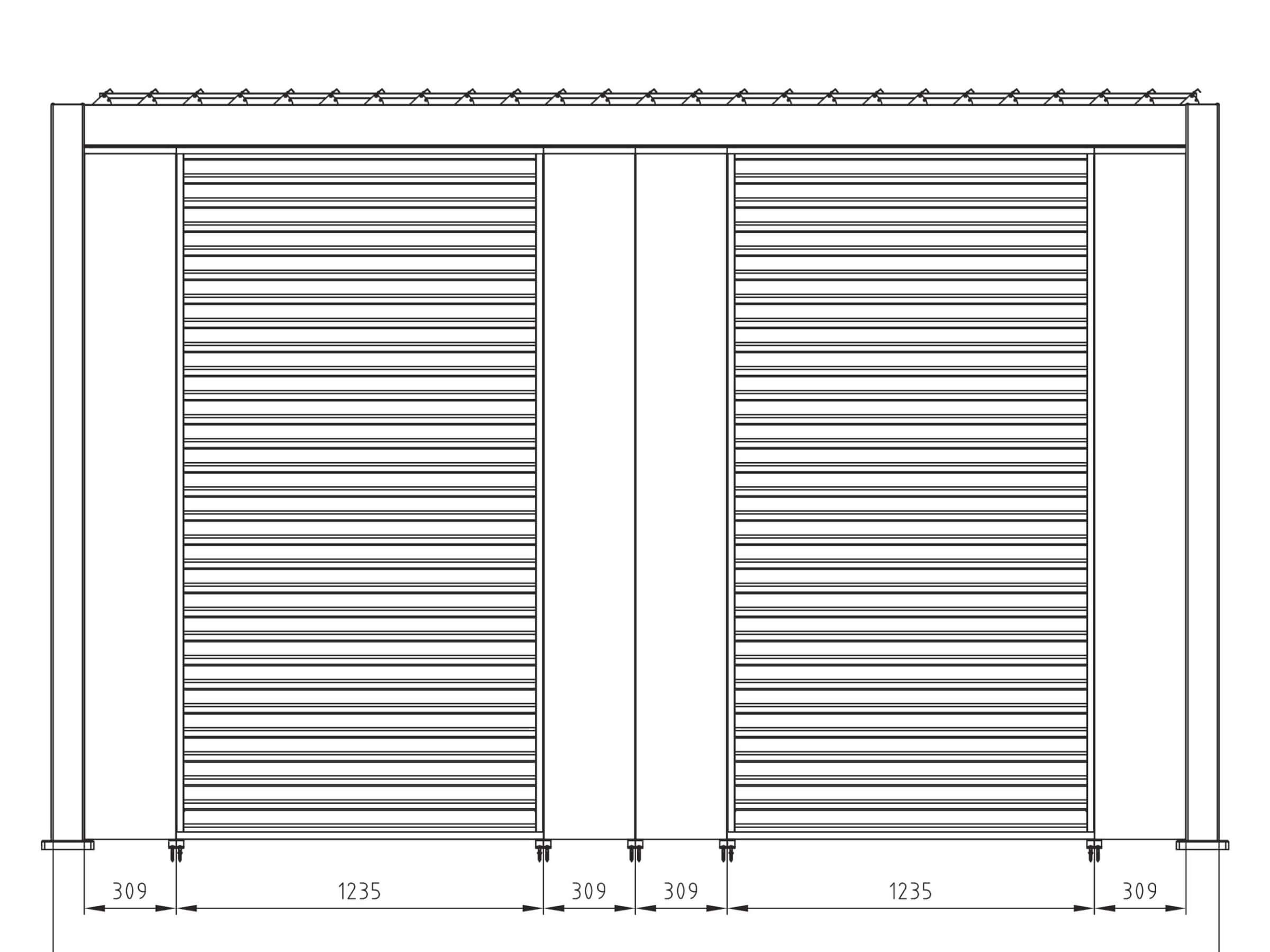 FRANGISOLE LATERALE PERGOLA OCEAN CM.123 ANTRACITE