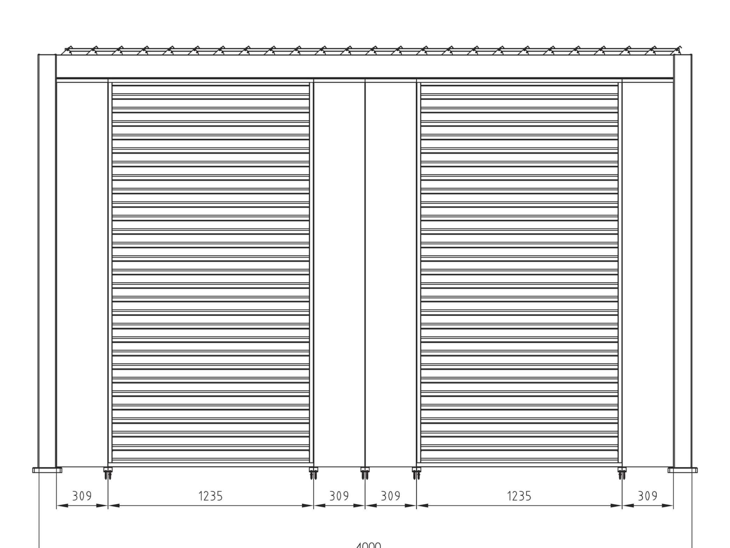 FRANGISOLE LATERALE PERGOLA OCEAN CM.123 BIANCO