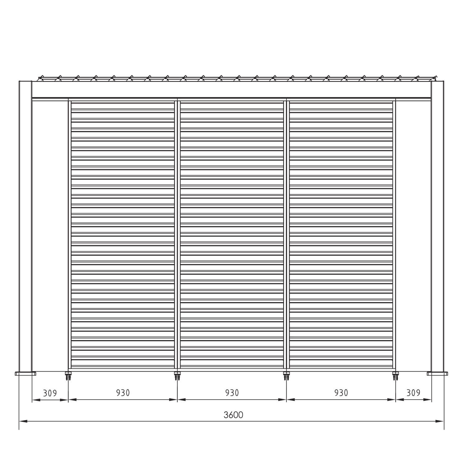 PANNELLO VERTICALE PERGOLA OCEAN BIANCO