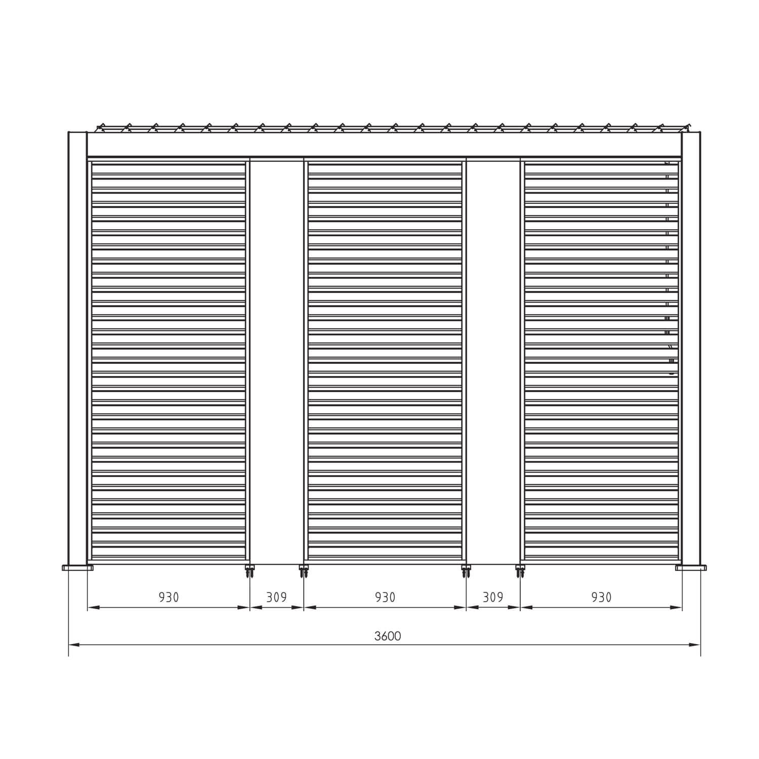 PANNELLO VERTICALE PERGOLA OCEAN BIANCO