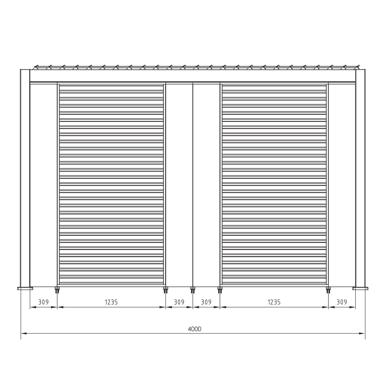 PANNELLO VERTICALE PERGOLA OCEAN BIANCO