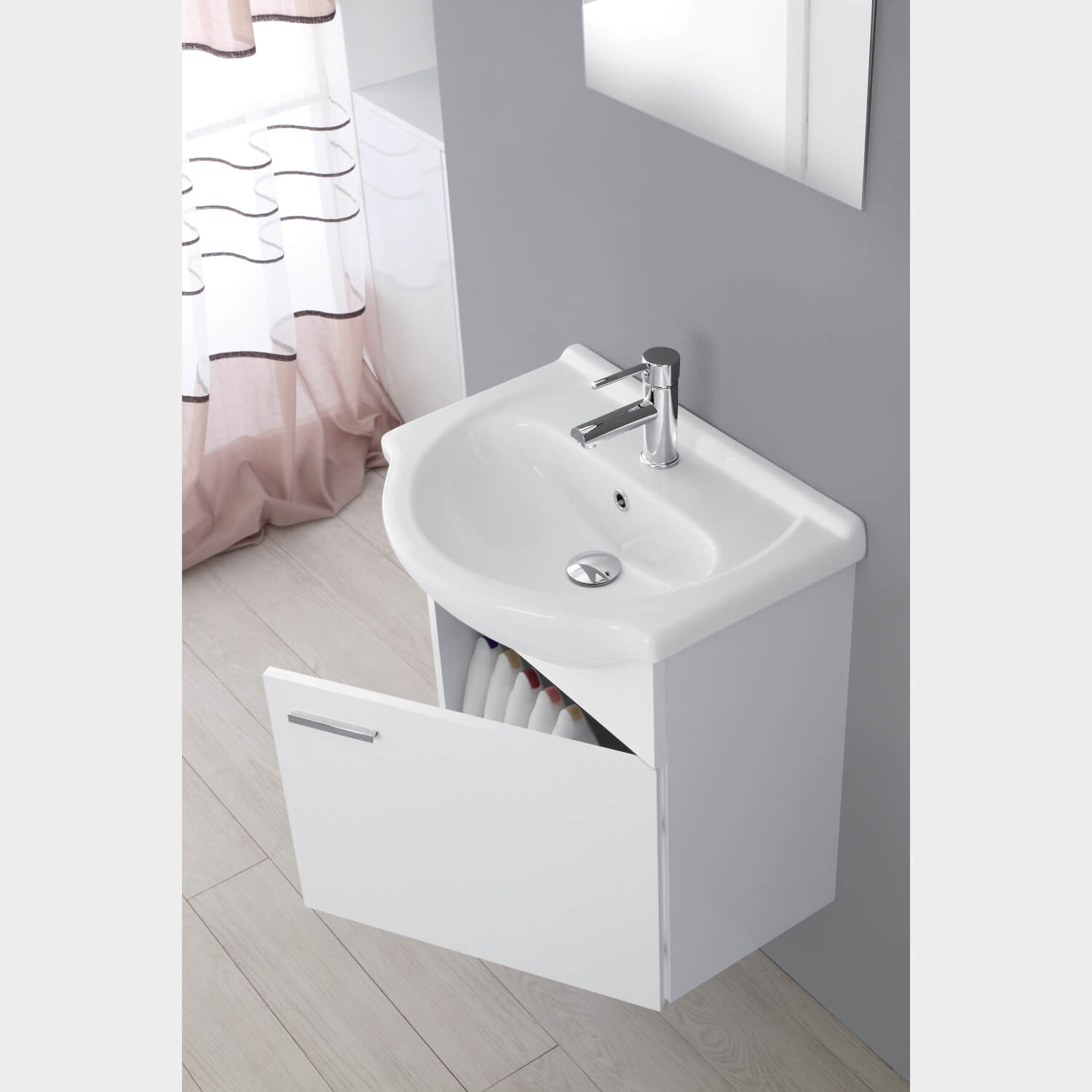 MOBILE BAGNO CM.55 1A SOSP.BIANCO