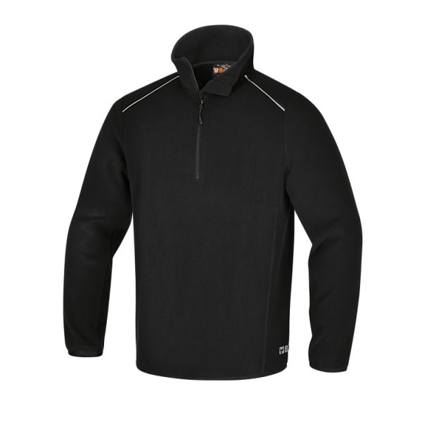 MICROPILE 1/2 ZIP NERA 180GR.TG.XXL